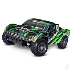 Slash 4X4 BL-2S 1:10 4WD RTR Short Course Truck, Green ( TQ 2-ch, BL-2s, 3300kV, 2S LiPo, USB-C Charger, Clipless Body) TRX68154-4-GRN